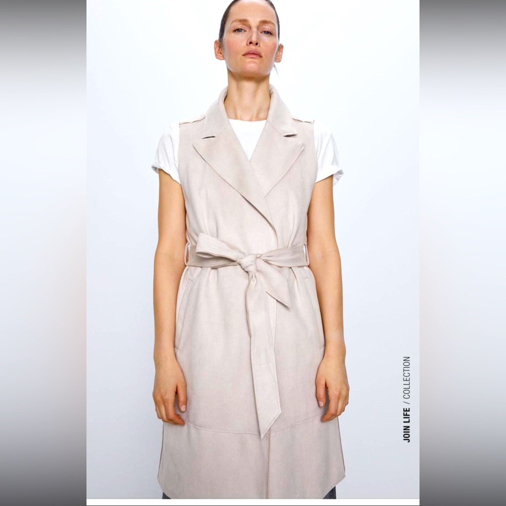 Zara sleeveless suede coat NWOT- open to offers!!